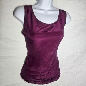 Vintage 90s Burgundy purple silk tank top